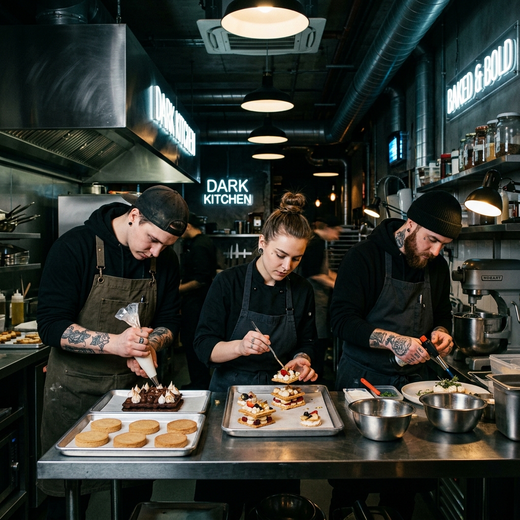 Das Tortenkartell Team in der Ghost Kitchen